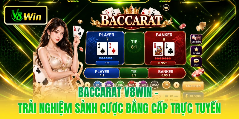 Baccarat V8WIN - Trải Nghiệm Sảnh Cược Đẳng Cấp Trực Tuyến